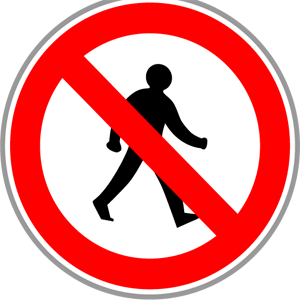 Pedestrians Prohibited