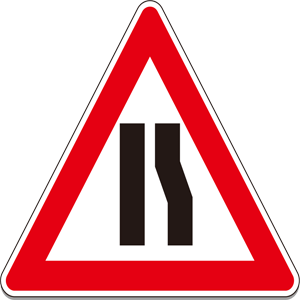 Road Narrowing from Right